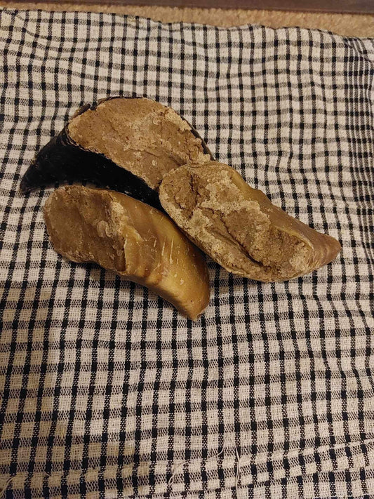 Cow hooves filled